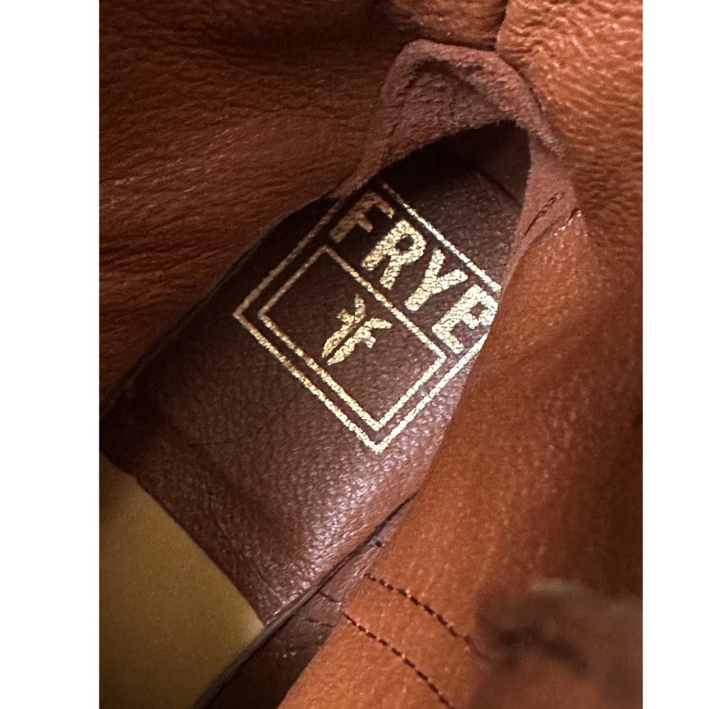 Frye Carson Shortie Cognac Ankle Boots - Worn Once for an Hour w/ Tags in Box - Picture 15 of 16